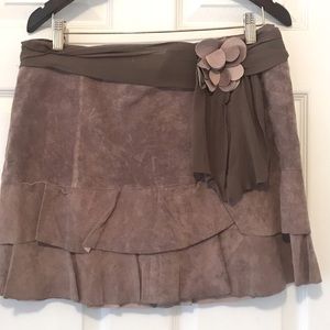 Vintage Bebe brownish suede skirt
